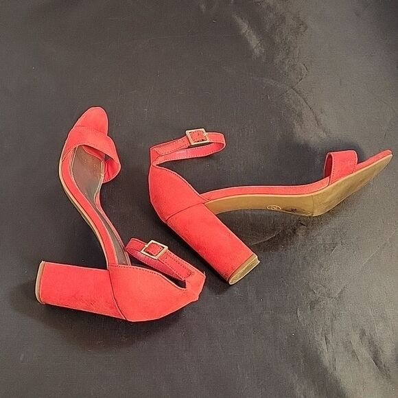 WORTHINGTON FAUX SUEDE OPEN TOE ANKLE STRAP WOMEN"S SANDAL - Picture 8 of 12